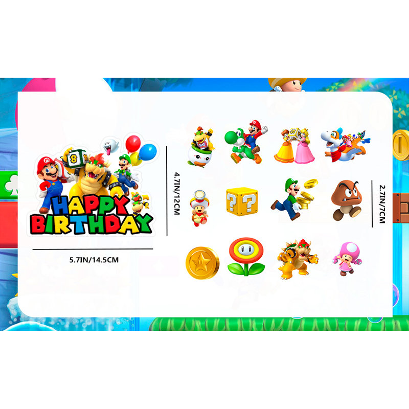 Super Mario Cake Decorations