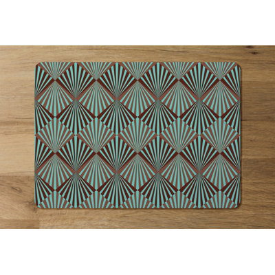 Shawnda Polyester, Wood Abstract Rectangle Placemat