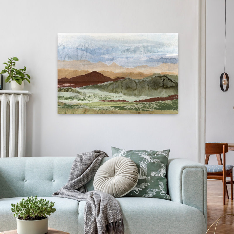 Contemporary Art Abstract Rustic Contemporary Cactus Landscape Nature Wall Art 1 Piece Wrapped Canvas Wall Art