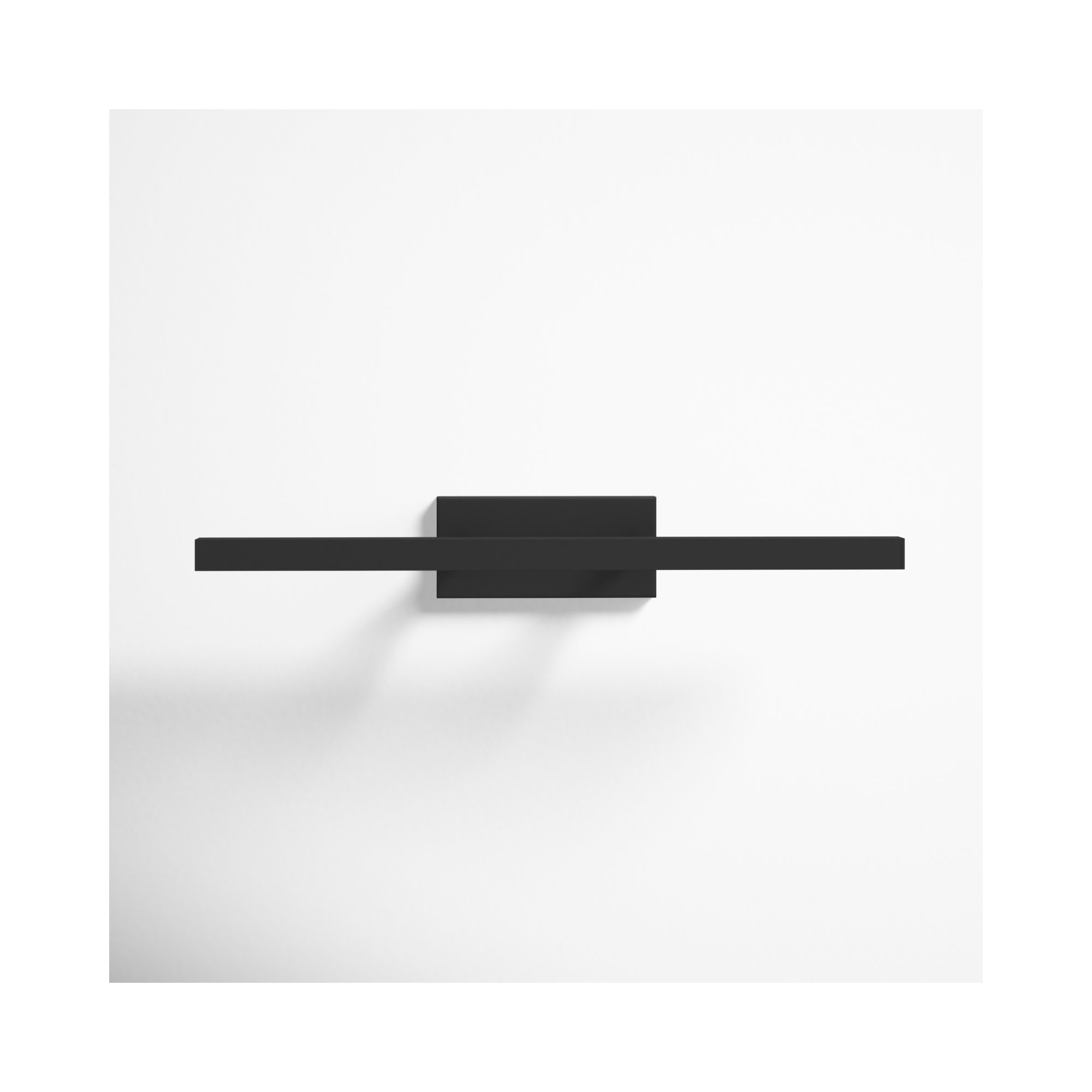 Rochelle Single Frosted Dimmable LED Vanity Light, Black, 3000K