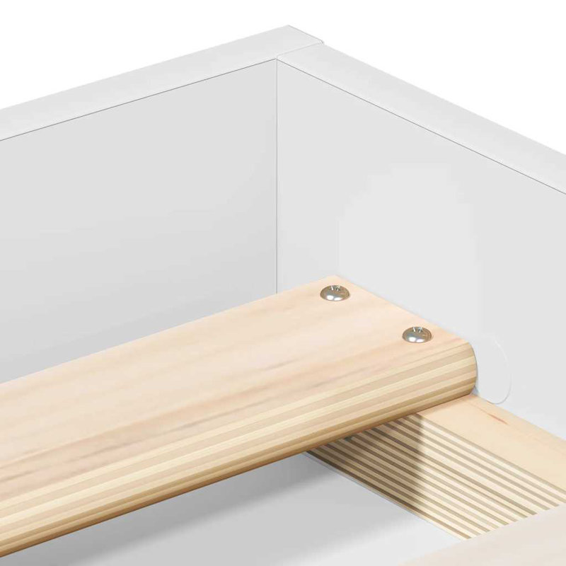 Afriani Storage Bed, Double (4'6), White