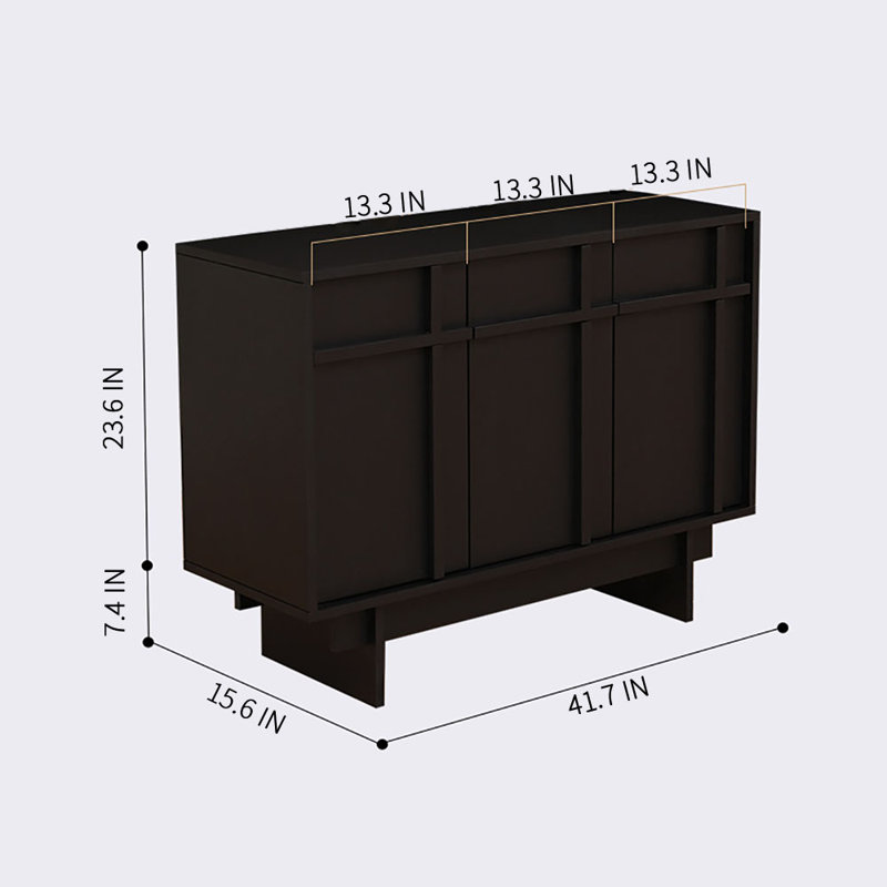 Dhriya 41.77'' Solid Wood Sideboard