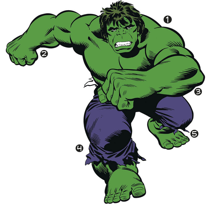 Adhésif décoratif Marvel Enterprises Classic Hulk Comic