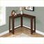 Table basse d'angle compacte en stratifié brun - Style contemporain pour vestibule et chambre à coucher-1210592622