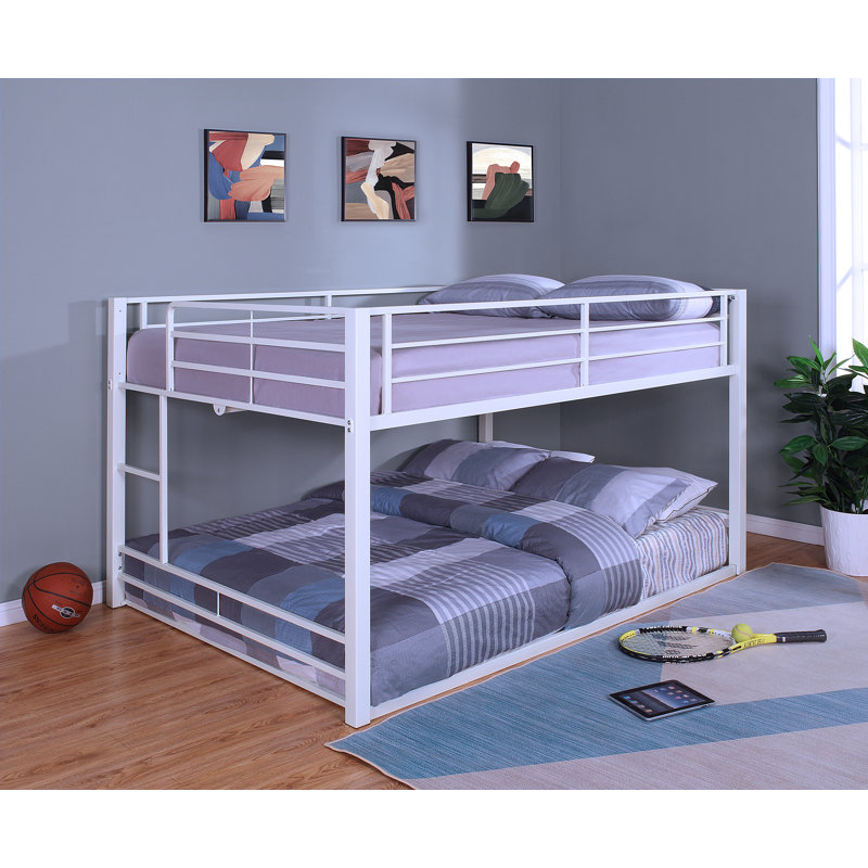 Lit superposé standard Ader, Blanc, Double sur double