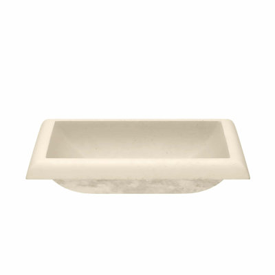NativeStone Handmade Rectangular Drop-in Bathroom Sink