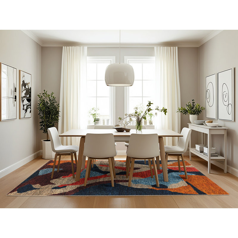 Tapis abstrait moderne 1843, Rectangle 7 pi x 10 pi