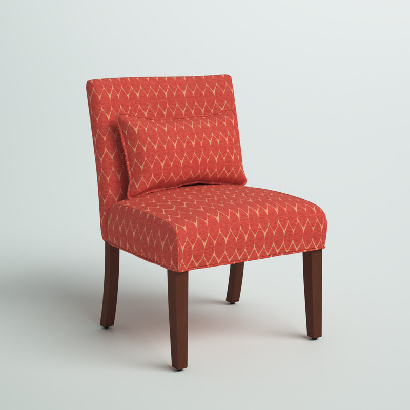 Canita Upholstered Slipper Chair, Melon Polyester