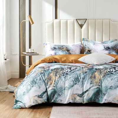 Taylour Brown Long-staple Cotton 500 TC 3 Piece Duvet Cover Set