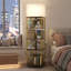 Lampe sur pied colonne 62 "avec tablettes rotatives 4 niveaux 62"
