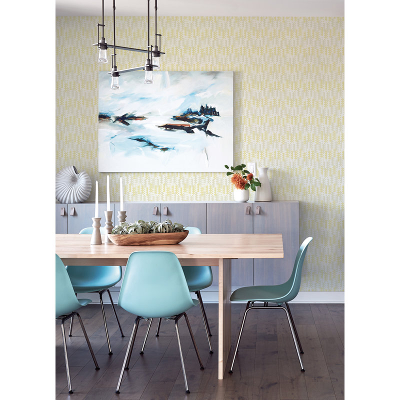 Rouleau de papier peint L 33 pi x l 20,5 po Wilbert, Jaune