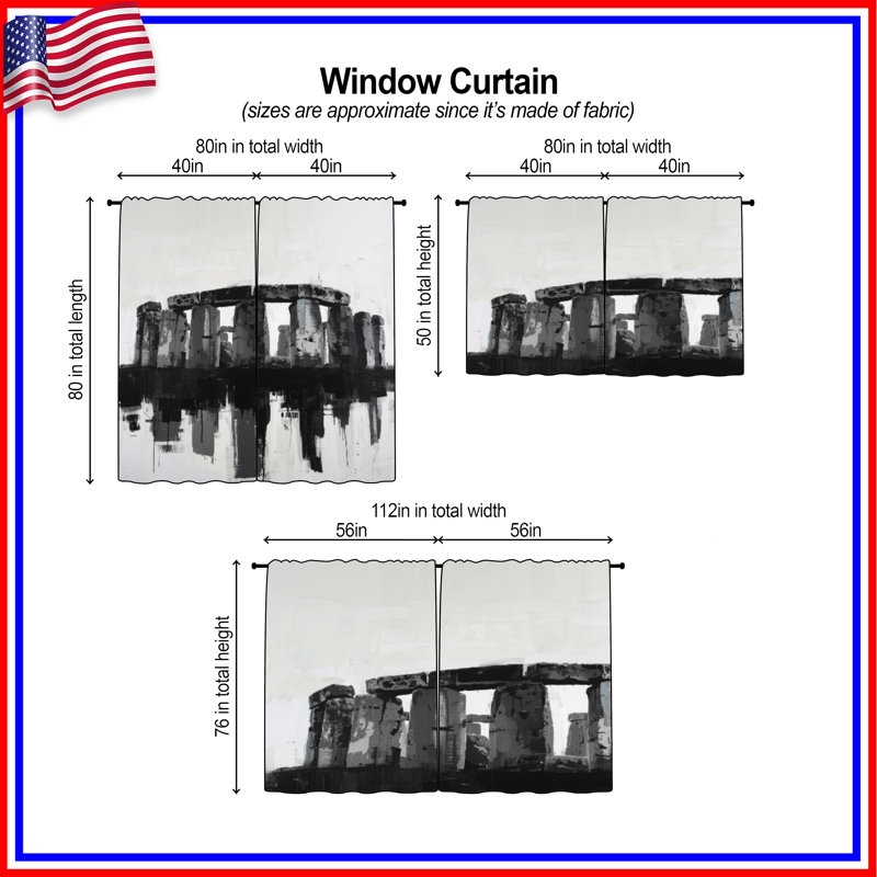Rideaux de fenêtre Stonehenge, 40in x 52in - 2 panels, Room Darkening