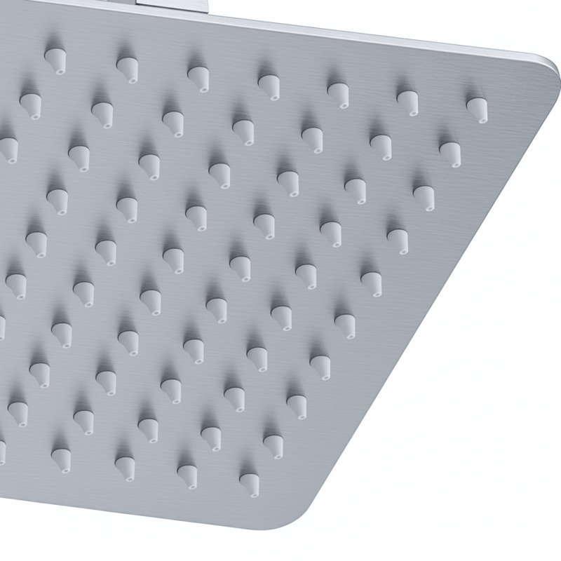 12-Inch High Pressure Wall Mounted Rain Shower System with Handheld Shower Head, Tub Spout, and Rough-In Valve