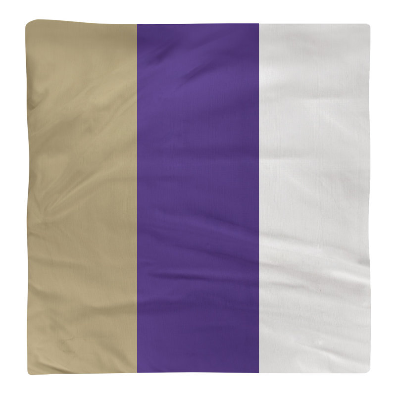 Serviette washington, Or / mauve / blanc, Sergé de coton, H 10 po x l 10 po x P 0,25 po