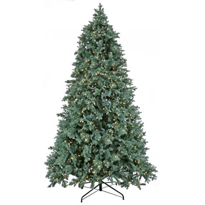 108" H Regular Artificial PE Pine Cashmere Christmas Tree 1250 LED Steady/Constant Lights and Pinecones