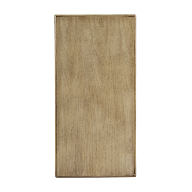 Larina Shaker Wood Side Table, Antique Beige
