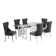 Tonkin 6 - Person Glass Top Double Pedestal Dining Set