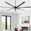 Ventilateur de plafond industriel 84 po à très grande hauteur 84 po avec télécommande et ventilateur de plafond à 6 vitesses CC sans lumière pour entrepôt / garage / atelier-1299263082-1316072112