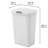 Sterilite 13 Gallon TouchTop Wastebasket with Lid That Opens with Touch, Conceals Trash in Kitchen-138023908-138023904