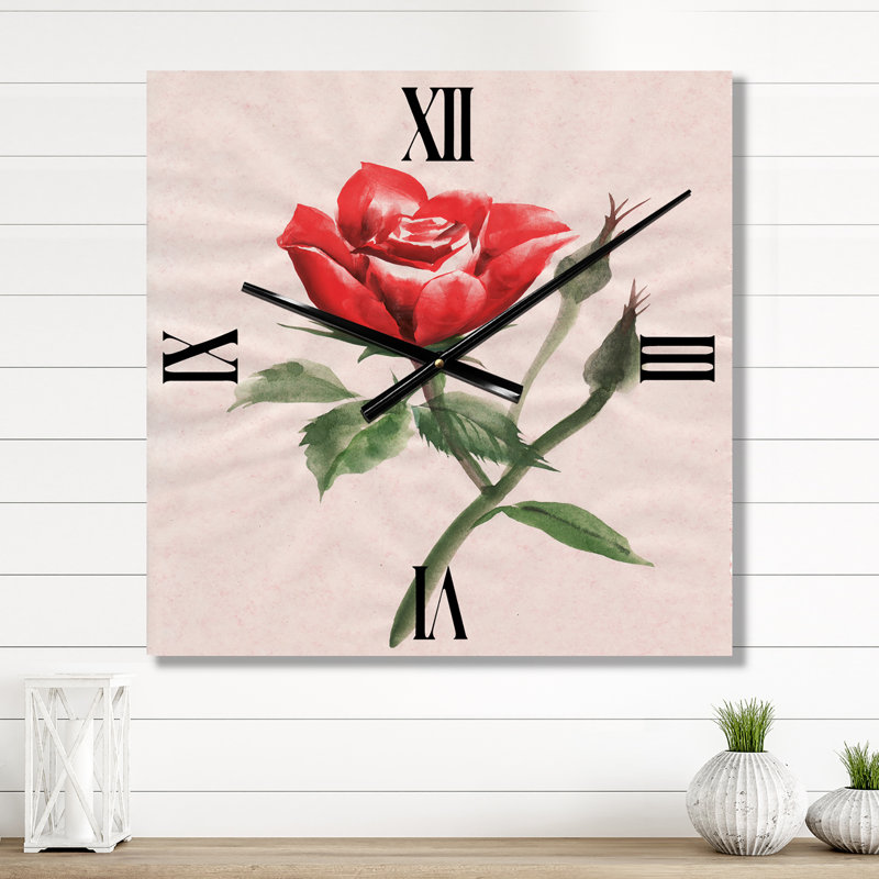 Horloge murale Rose Flower II, Petit