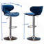 Tabouret de bar pivotant rembourré en velours, ensemble de 2-180099099