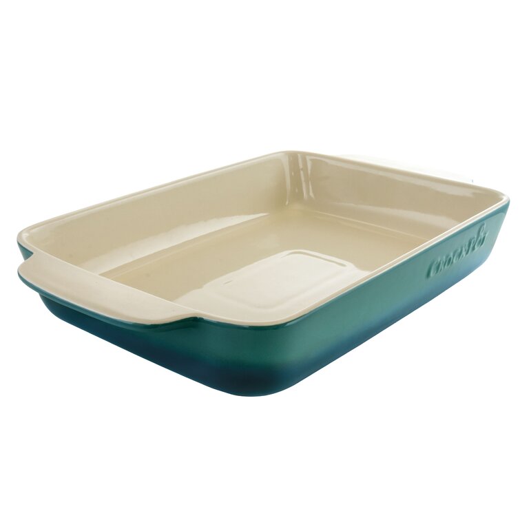 Crock Pot Artisan 3 Quart Cast Iron Casserole Dish Gradient Teal