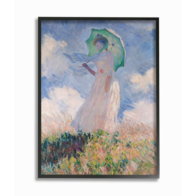 «Woman with Parasol Monet Classic» par Claude Monet - reproduction d'art