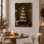 " Paper Scroll Tree With Gold Baubles In Arched Christmas "-979749264