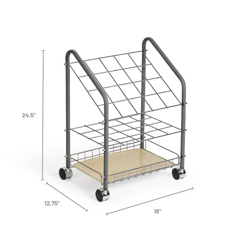 Wire Roll File Filing Cart