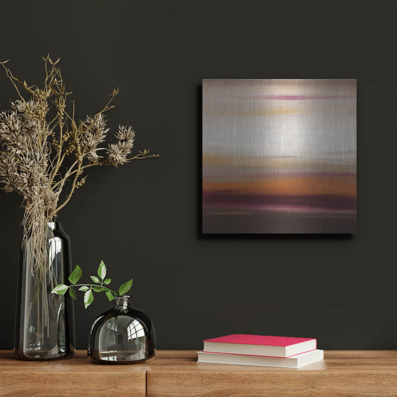 Art mural en métal Wrought Studio ™ «Sunset 43» par Hilary Winfield, H 12 po x l 12 po