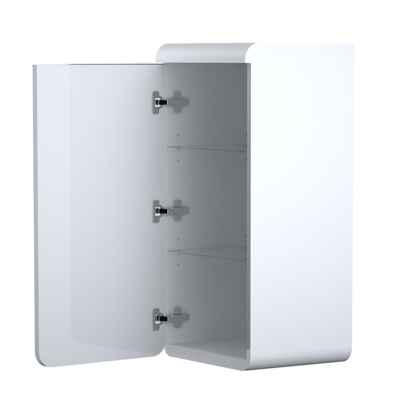 Mocca Bathroom Cabinet, Arctic White, Left