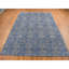 Tapis gris en laine et soie noué à la main 9 pi x 12 pi à motif de loup cassé 021E01EE9159481F93B084ABC1F8BA91