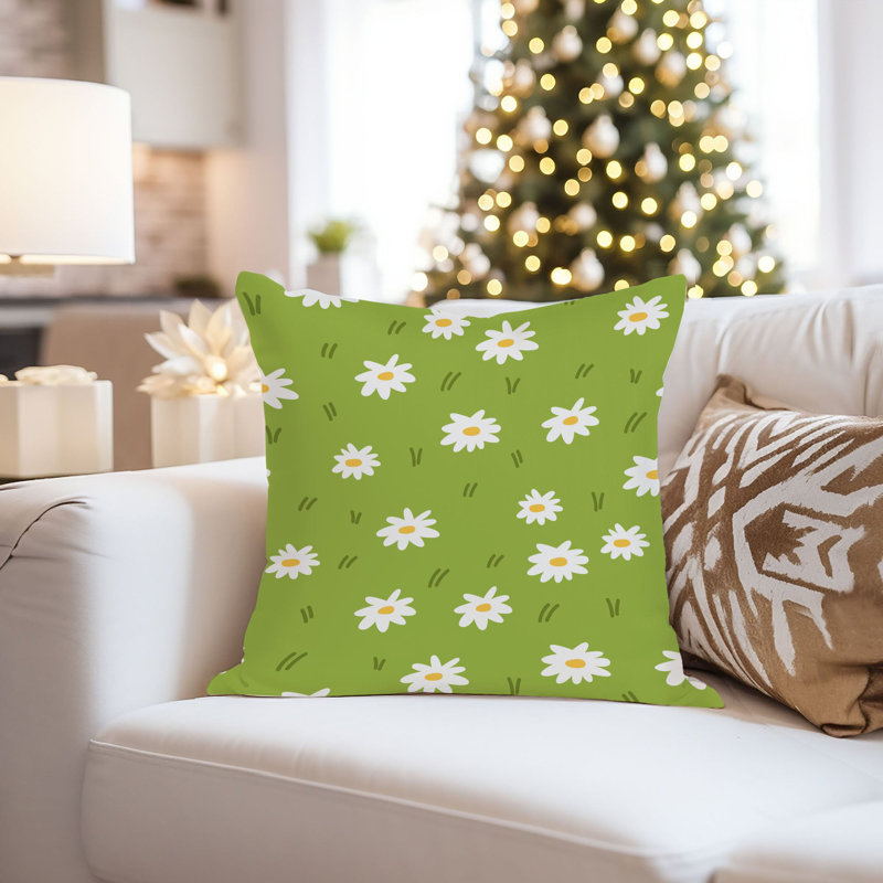 Floral Daisy Flowers Pattern XVI Modern, 20"H x 20"W