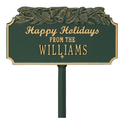 Happy Holidays Garden Stake