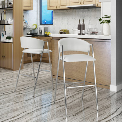 MODERN BAR STOOLS MP2 (Set Of 2), Sleek And Stylish Seating For Your Bar Or Kitchen Counter