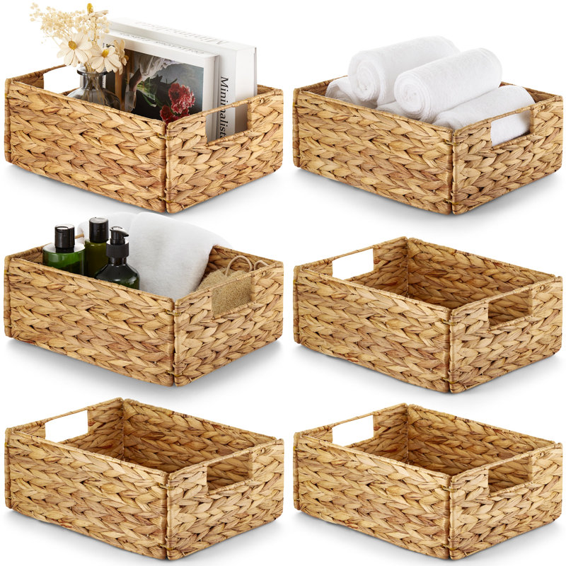 Water Hyacinth Storage Baskets set 6