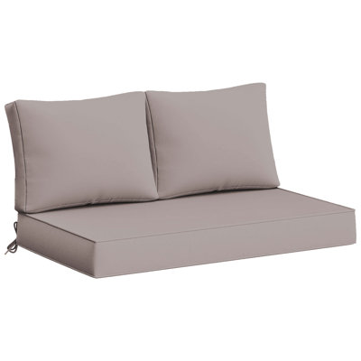 48" X 24" Waterproof Outdoor Loveseat Cushion Set, Patio Furniture Replacement