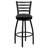 Lomonaco Ladder Back Swivel Metal Barstool with Vinyl Upholstered Seat-33495675-94595983