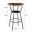 Ensemble de table de bar polyvalent et tabouret rembourré avec tablette, tabourets confortables avec dossier pour divers réglages