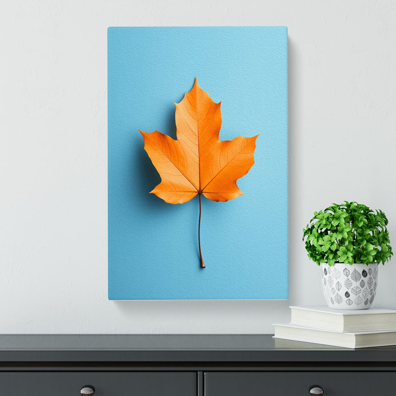 Leaf Minimalism Art No.2 - Wrapped Canvas, 60cm H x 40cm W x 3cm D