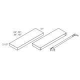 Forevermark AX-FLS30-Brown (AR/PR) Floating Shelves | TSG XTerra Blue Shaker