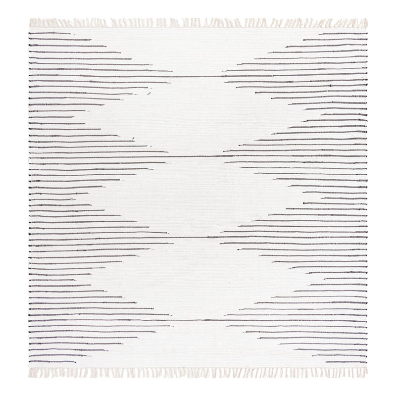 Albertas Cotton Geometric Indoor Rug, Square 10'