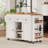 85.5" Kitchen Island with Extendable Dining Table, Kitchen Storage Table with 3 Side Open Shelves, Rolling Kitchen Island with Power Outlet, 3 Drawers, 2 Doors, for Kitchen, Dining Room-1635261044