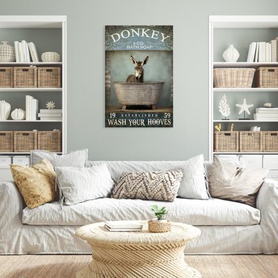 Donkey Bath Soap On Canvas, impression