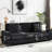 Corduroy Fabric 3 With Cup Holders - 83.86" Compressed Couch For Bedroom, Office, Living Room, Black-1906452885
