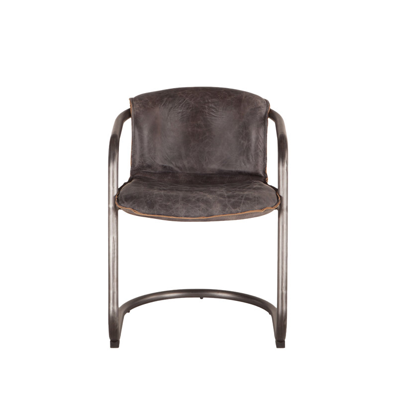 Chiavari Leather Arm Chair, Antique Ebony
