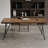 Simple Solid Wood Pine Iron Rectangle Desk
