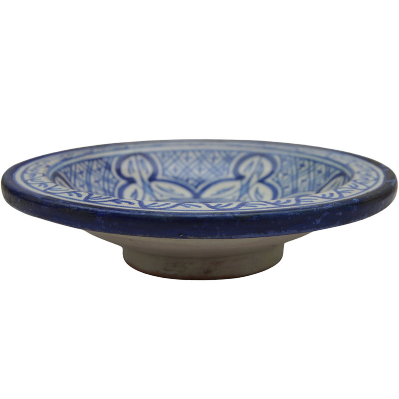 Bleu andalou antique - Assiette en céramique à motif