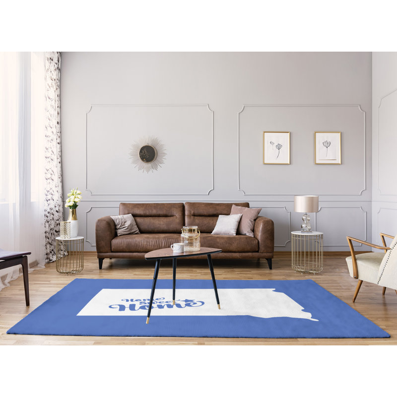 Tapis de pierre polyester pour la maison, Rectangle 9 pi x 12 pi