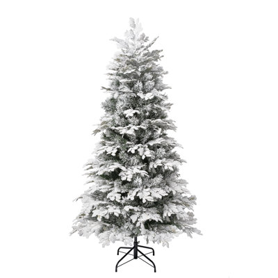 National Tree Company, First Traditions Collection, 6Ft Artificial Feel Real® Acacius Snowy Hinged Tree